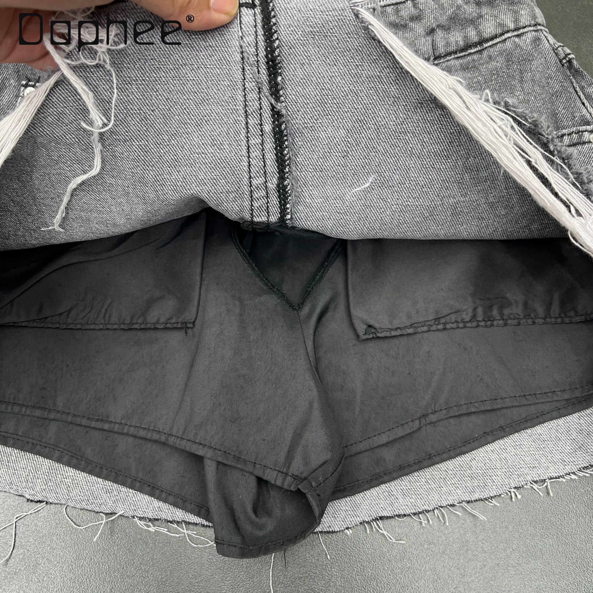 Street Retro Rough-edged Denim - Street Fashion In Korea avaliação e preço