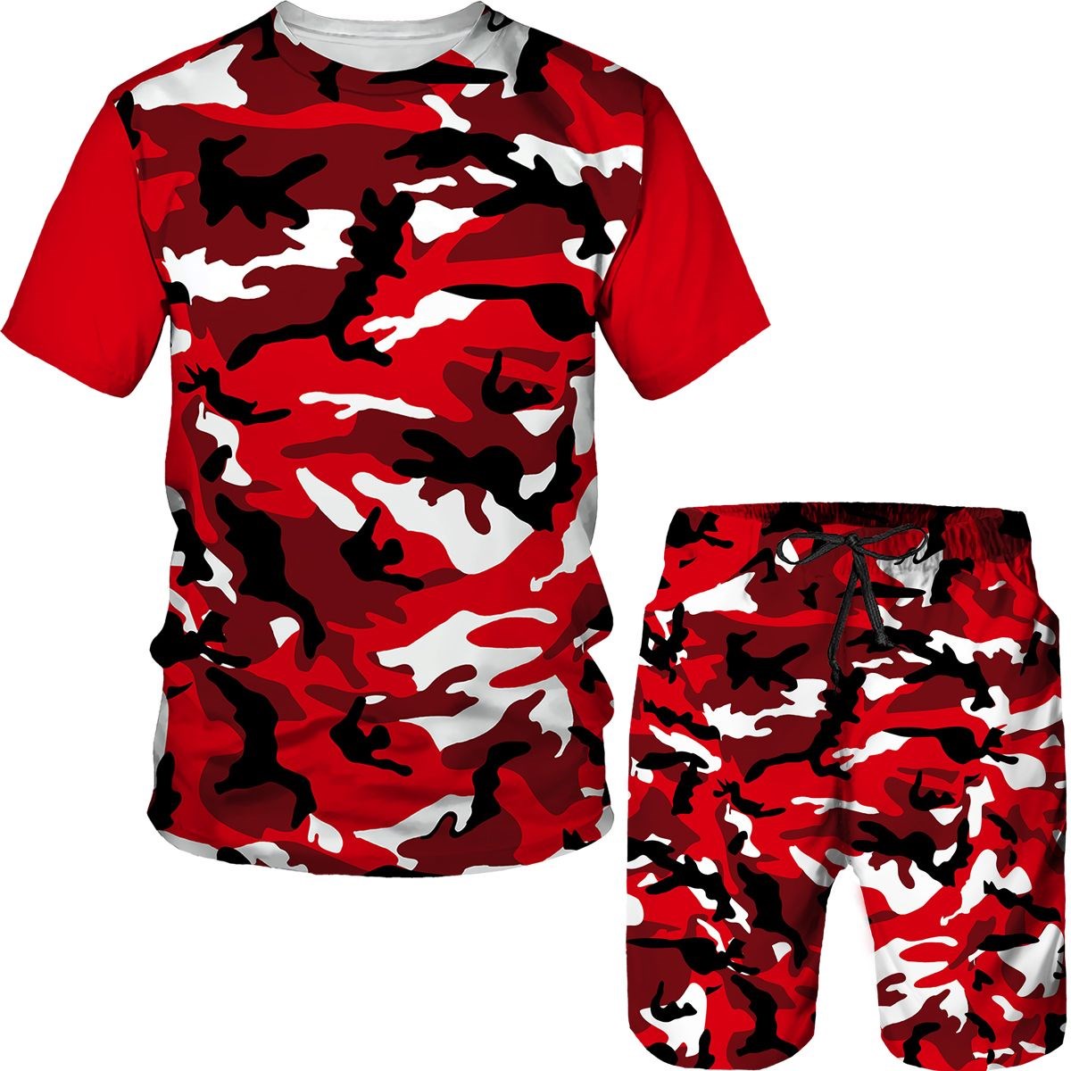 Men's Camouflage T-shirts Shor - Camo Pattern Set avaliação e preço