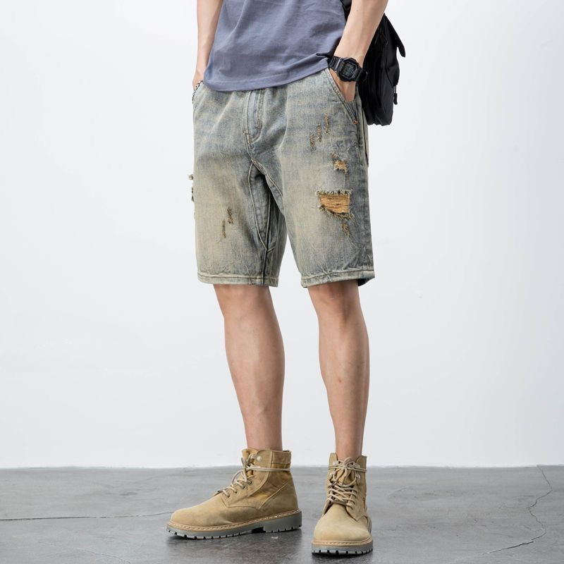 Short Jeans Pants for Men Over - Street Fashion Harajuku avaliação e preço