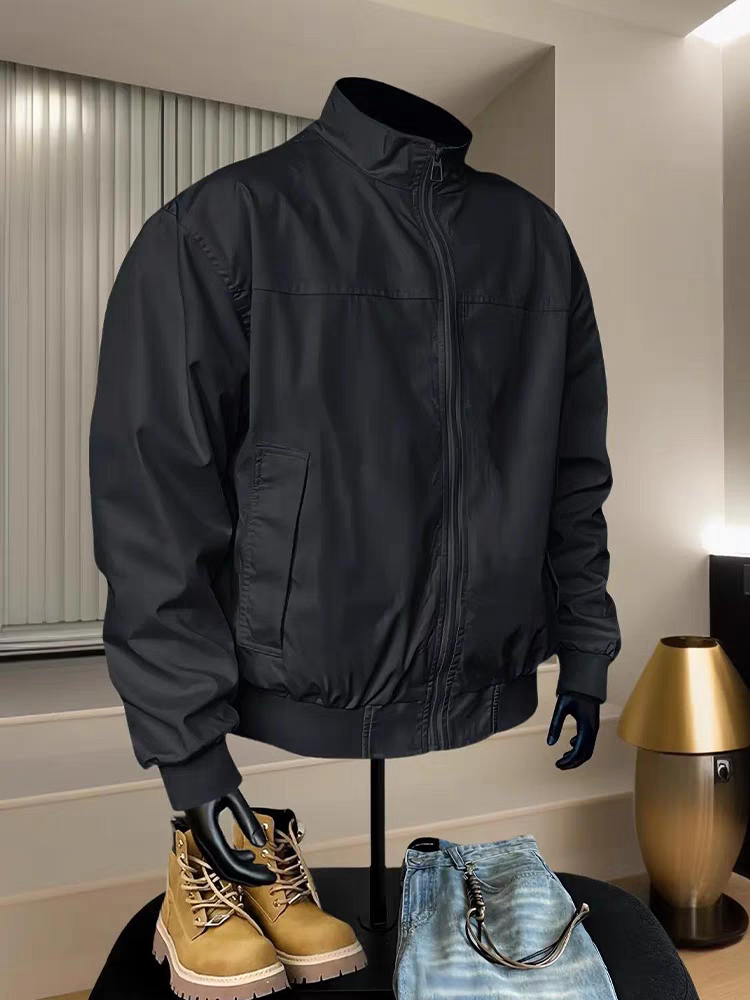 Men Solid Coach Jacket Spring  - Coach Jacket Bomber avaliação e preço