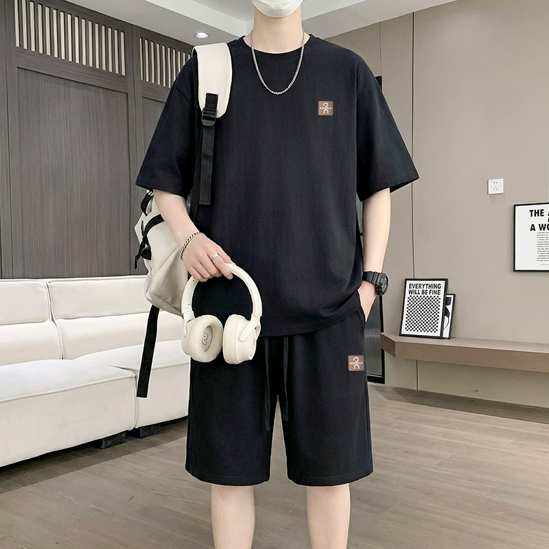 【T-Shirt + 5-Point Shorts】Men' - Street Fashion China avaliação e preço