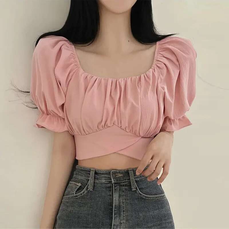 2025 Summer Lace Up Backless T - Street Fashion In Korea avaliação e preço