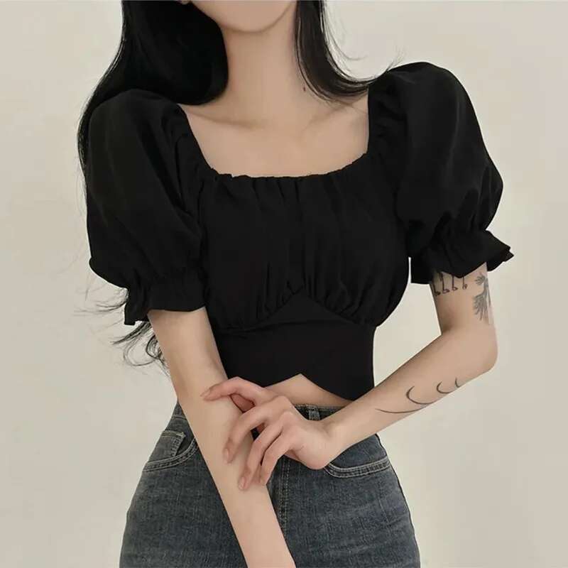 2025 Summer Lace Up Backless T - Street Fashion In Korea avaliação e preço