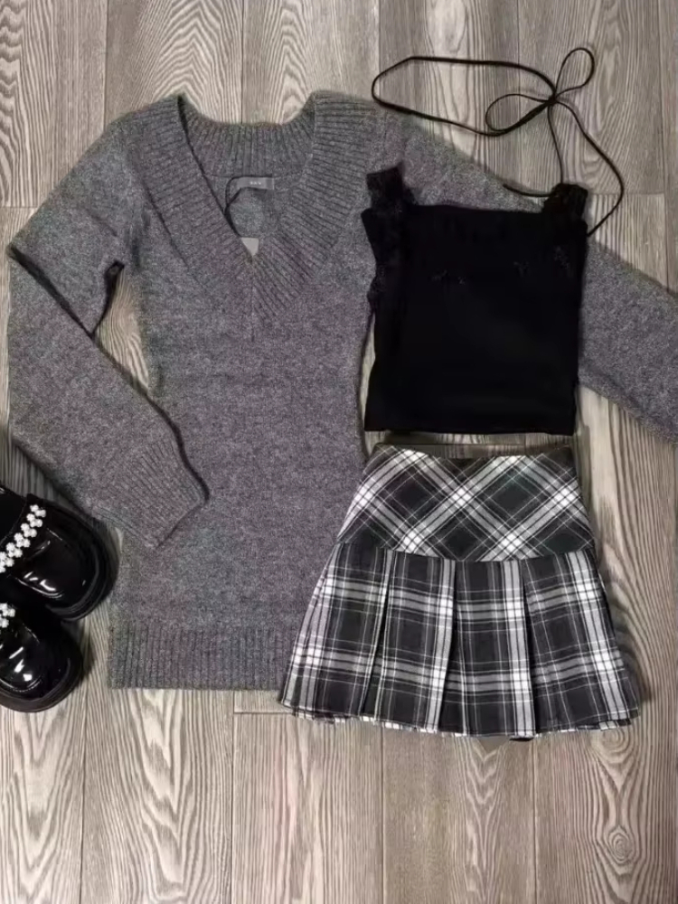 Gothic Y2k Vintage Preppy Styl - Street Fashion Harajuku avaliação e preço