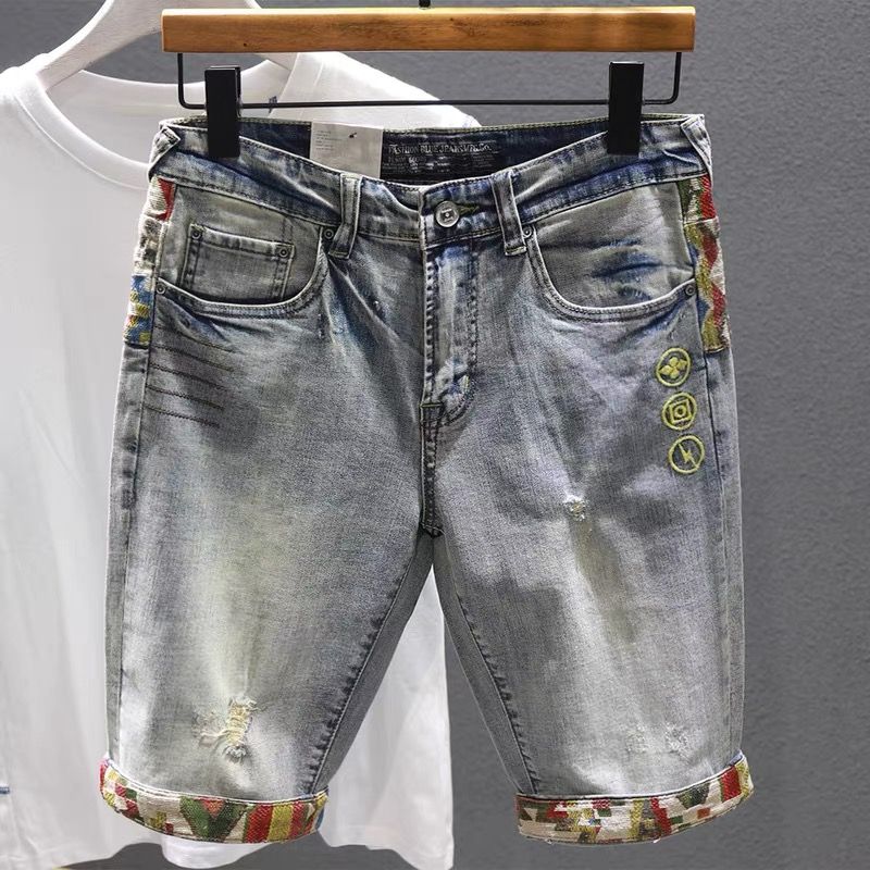 Man Denim Shorts Selvedge Mult - Distressed Jean Rip avaliação e preço