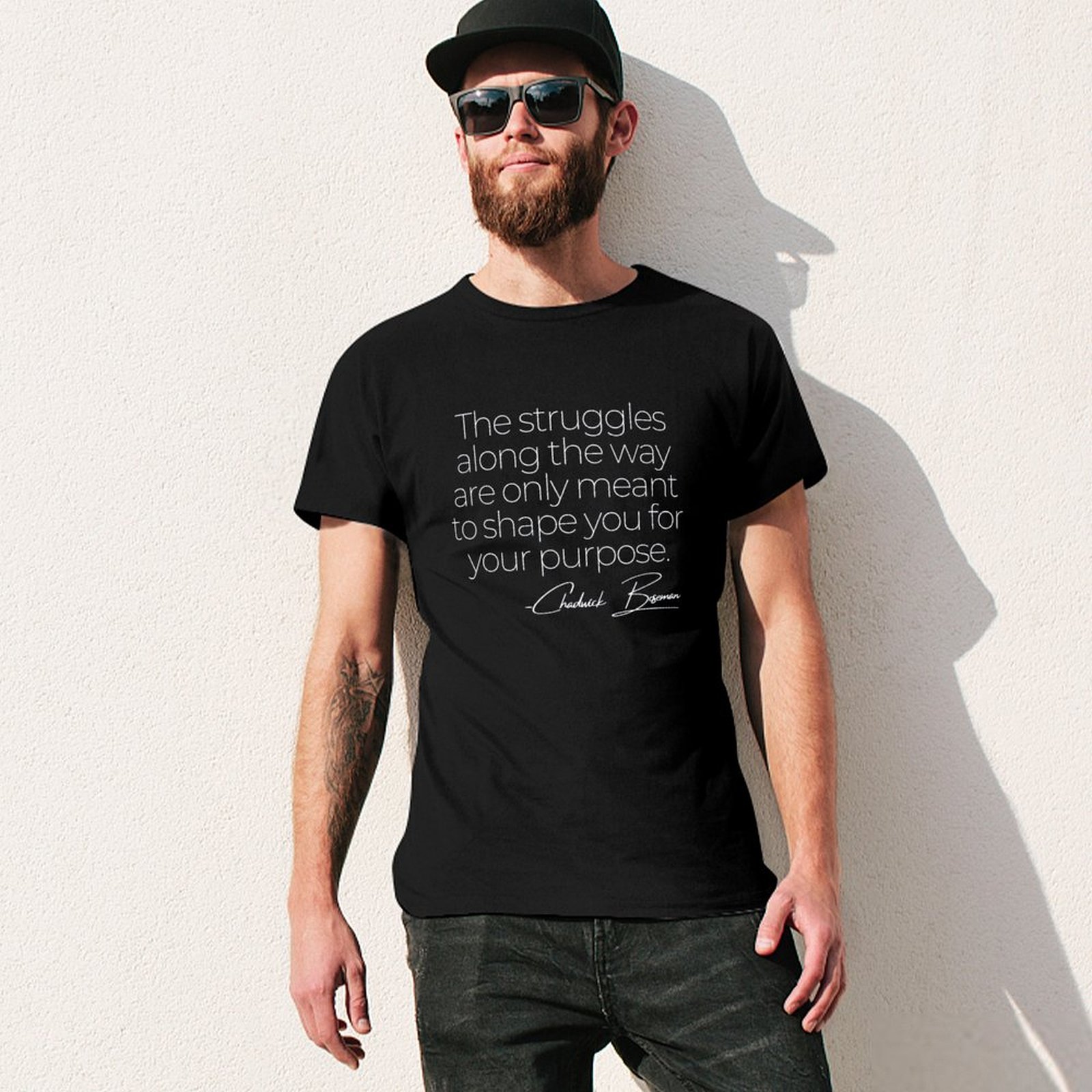 Chadwick Boseman Quote T-Shirt - Street Fashion Quotes avaliação e preço