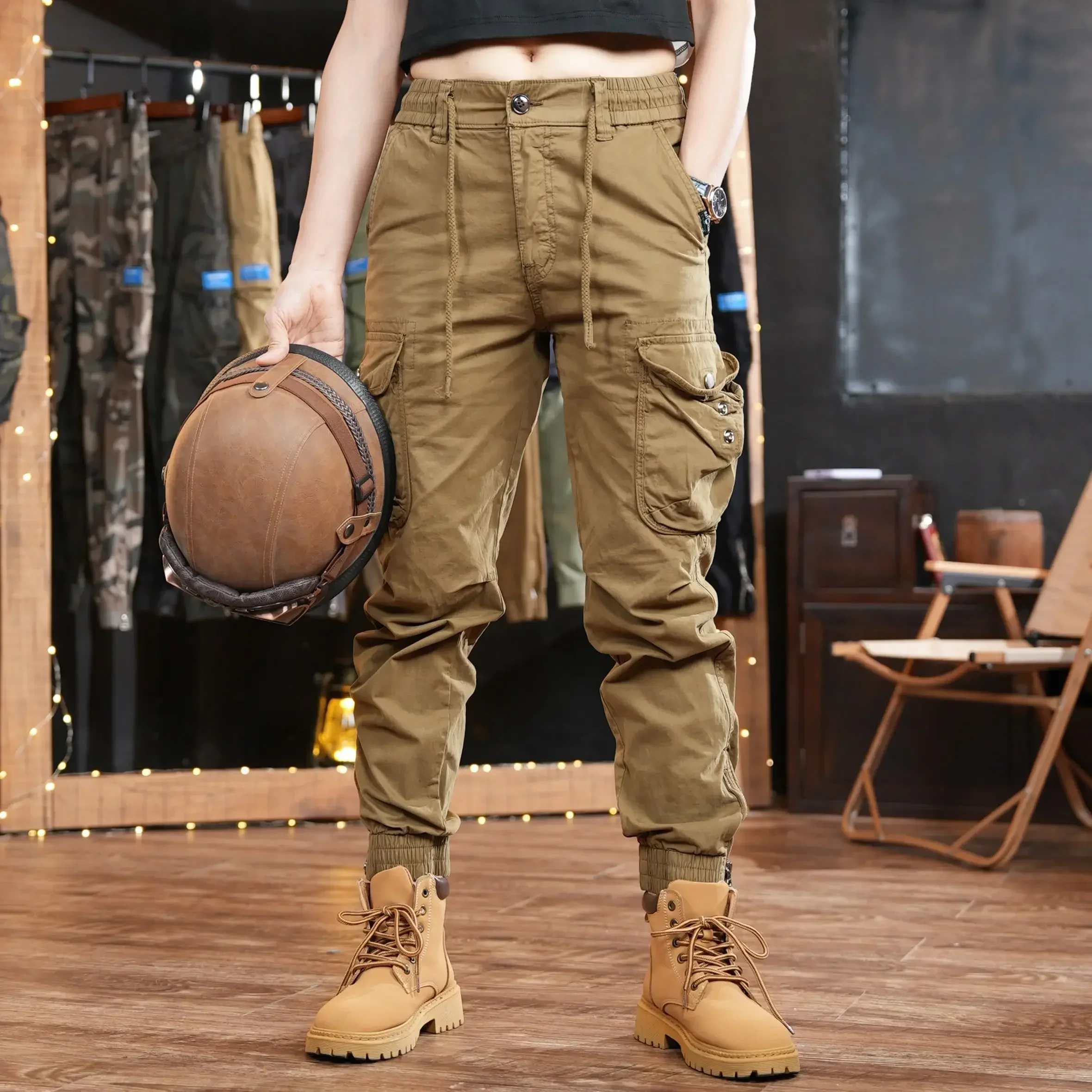 Multi Pocket Outdoor Trousers  - Street Fashion Harajuku avaliação e preço