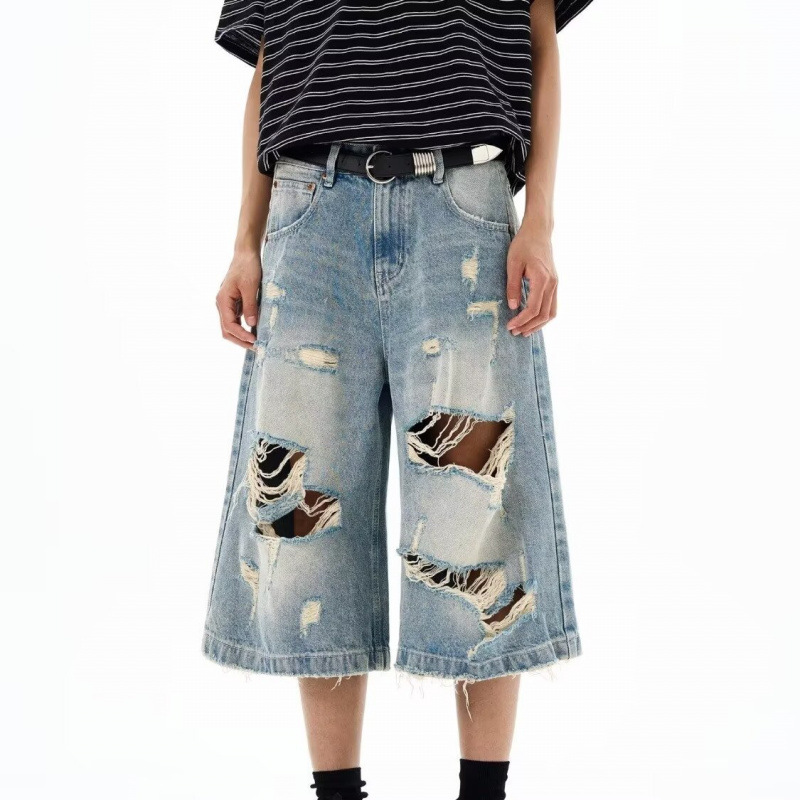 New Men Vintage Ripped Baggy S - Distressed Jean Rip avaliação e preço