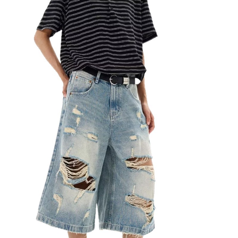 New Men Vintage Ripped Baggy S - Distressed Jean Rip avaliação e preço