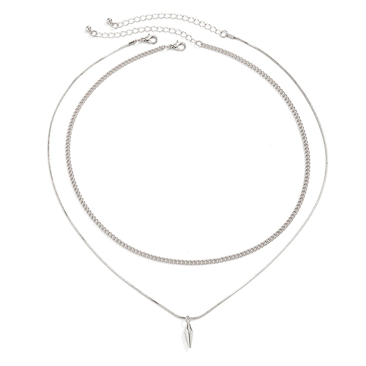 2Pcs/Set Trend Rivet Pendant N - Street Fashion Mood avaliação e preço