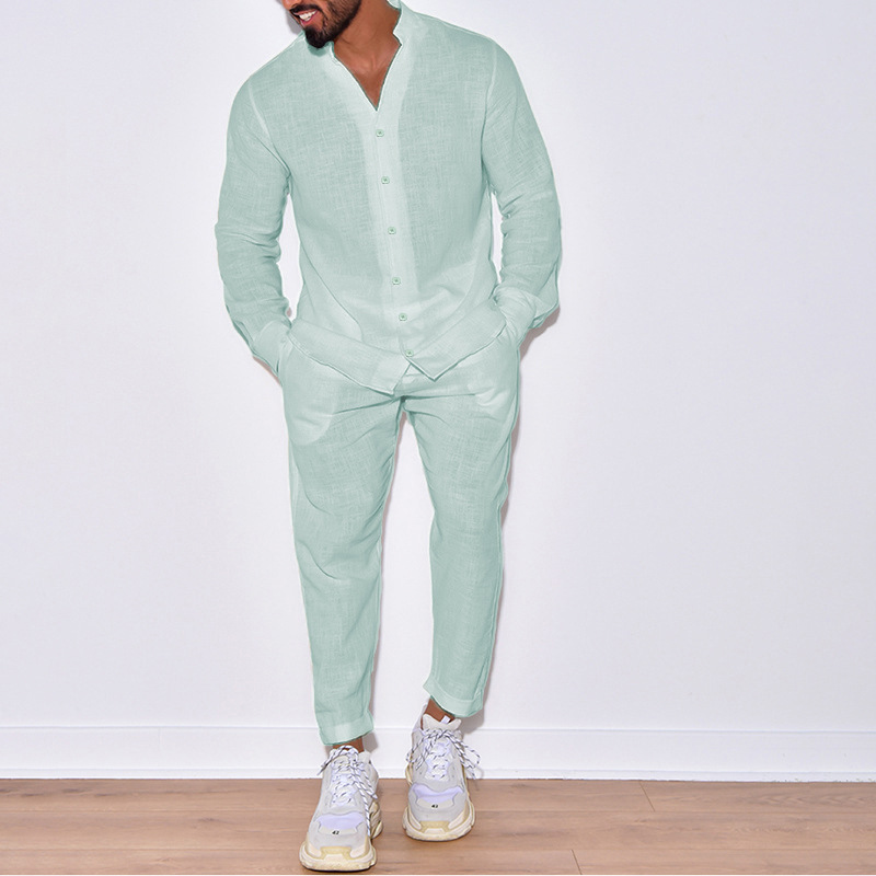 Men's casual cotton two-piece  - Street Fashion Week avaliação e preço