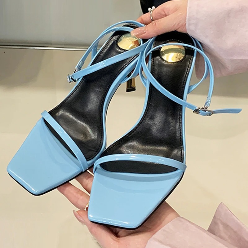 Luxury Metal Thin High Heels W - Street Fashion Dress avaliação e preço