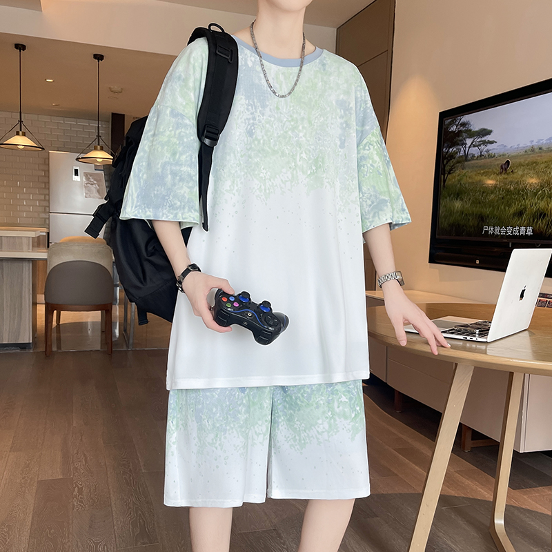 【Top 5-Point Pants】Men's T-Shi - Street Fashion China avaliação e preço