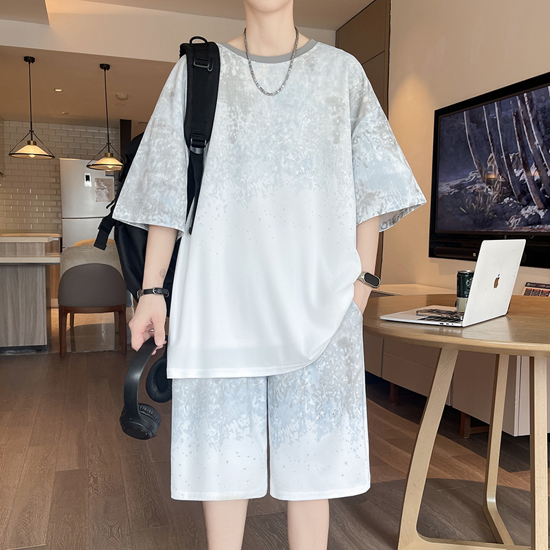 【Top 5-Point Pants】Men's T-Shi - Street Fashion China avaliação e preço