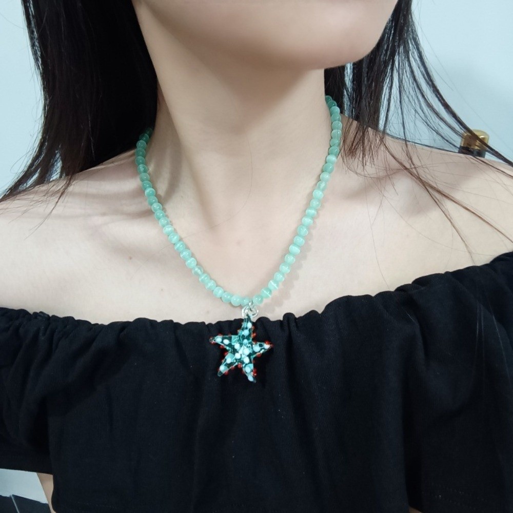 Acrylic Starfish Dots Necklace - Street Fashion Mood avaliação e preço