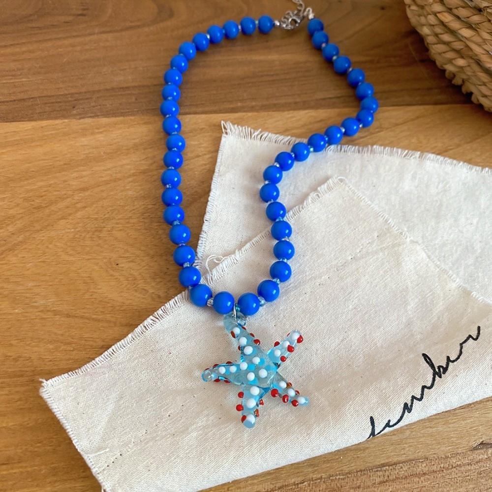 Acrylic Starfish Dots Necklace - Street Fashion Mood avaliação e preço
