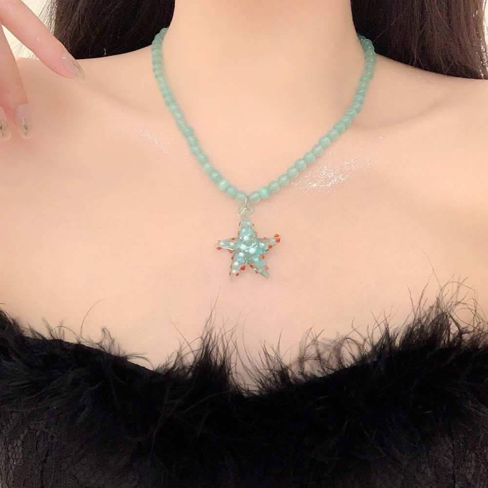 Acrylic Starfish Dots Necklace - Street Fashion Mood avaliação e preço