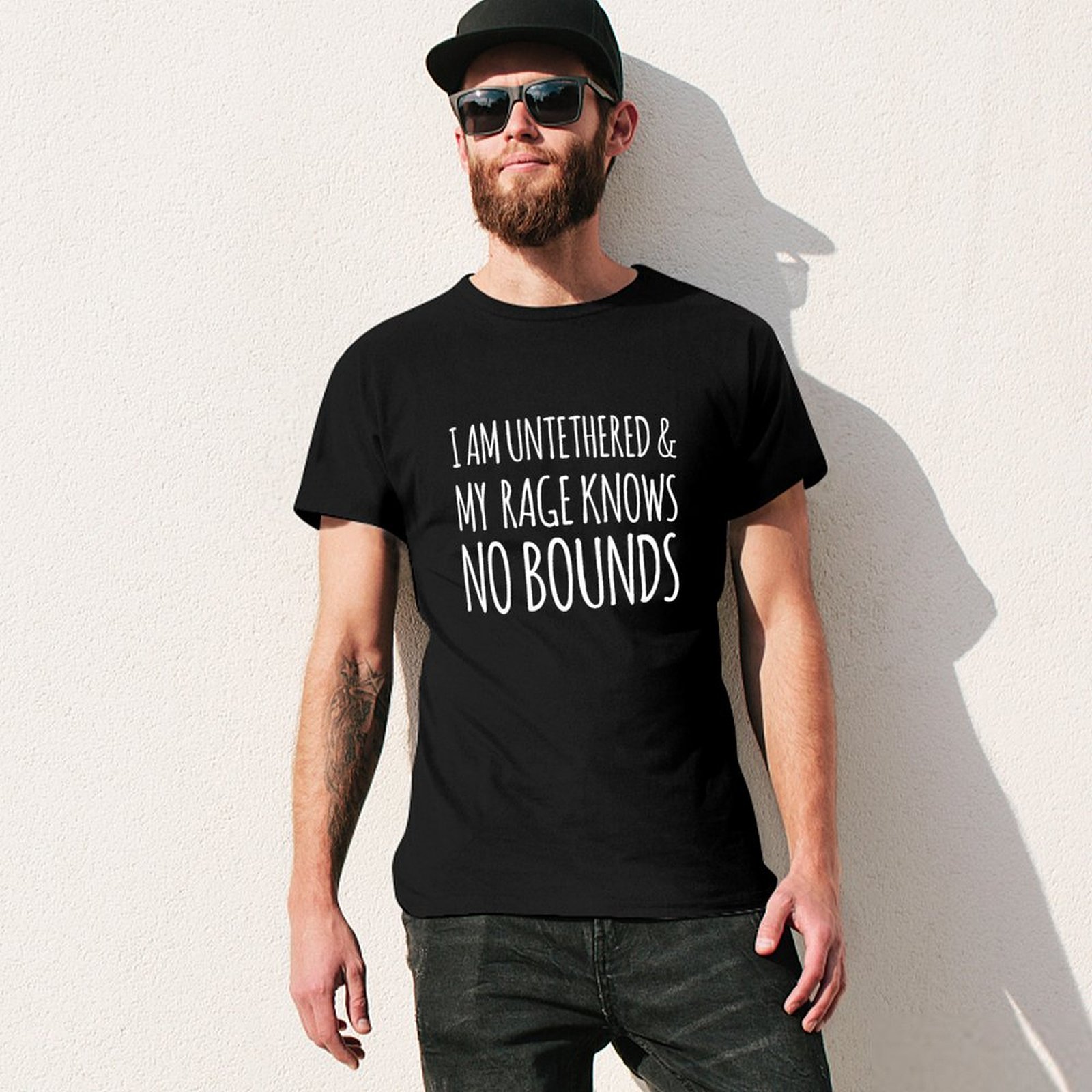 I am untethered and my rage kn - Street Fashion Quotes avaliação e preço