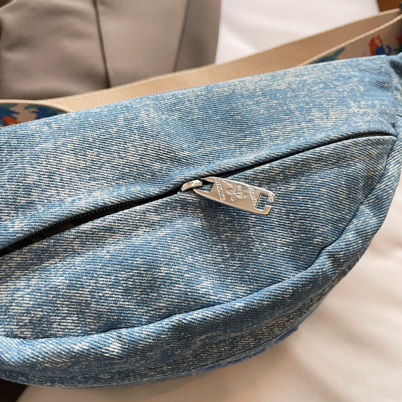 Denim Blue Chest Bags For Wome - Street Fashion Mood avaliação e preço
